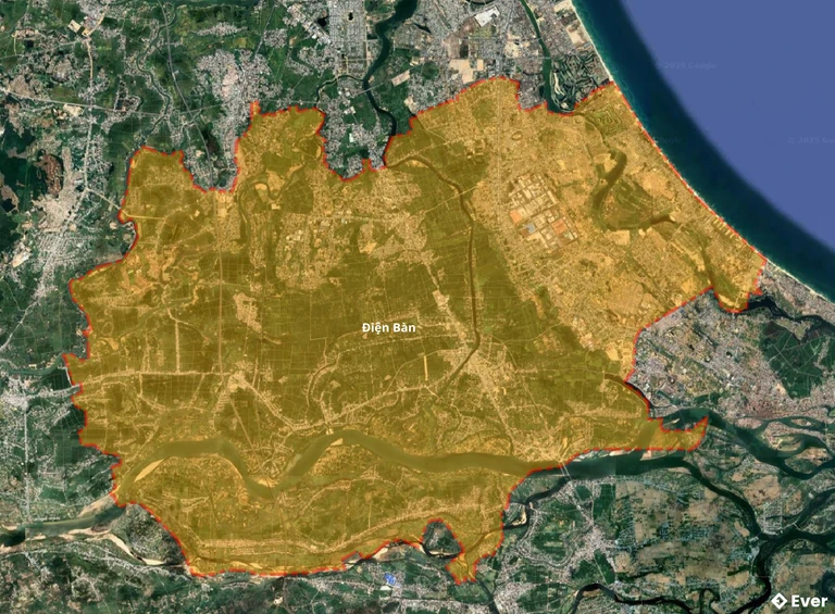 Bản đồ vệ tinh thị xã Điện Bàn