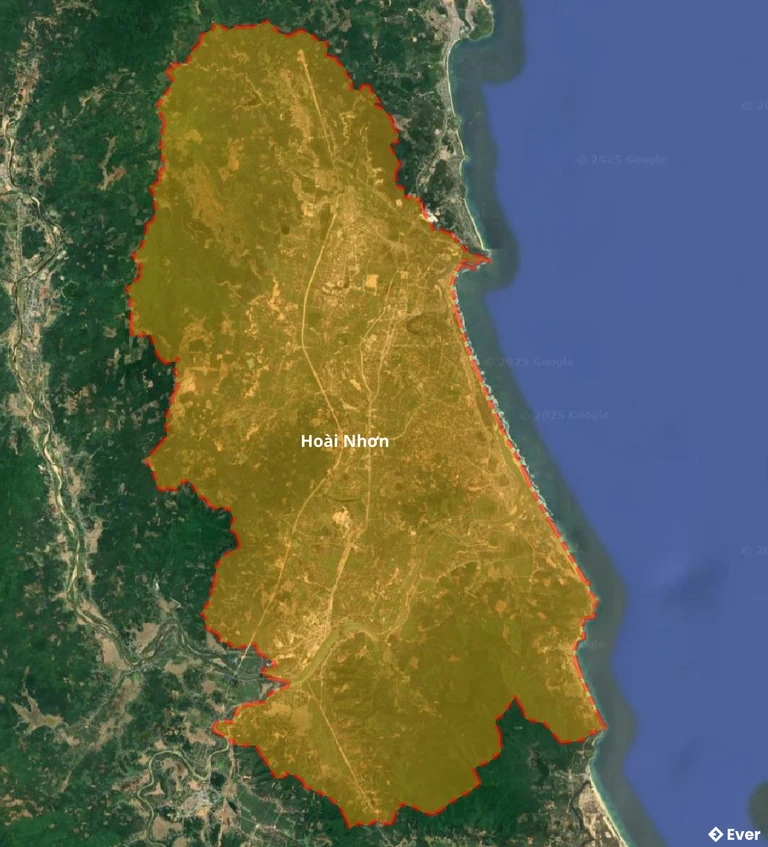 Bản đồ vệ tinh thị xã Hoài Nhơn