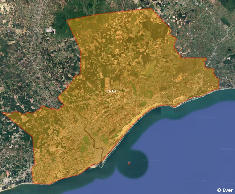 Bản đồ vệ tinh thị xã La Gi