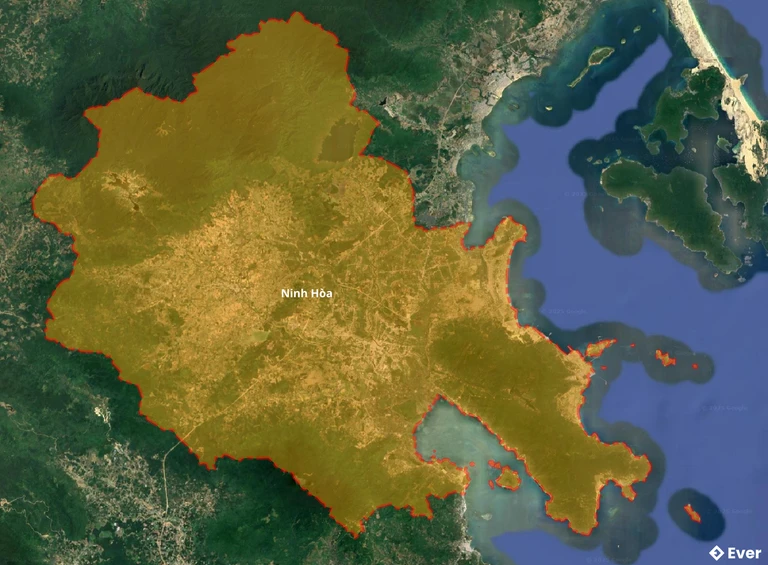 Bản đồ vệ tinh thị xã Ninh Hòa