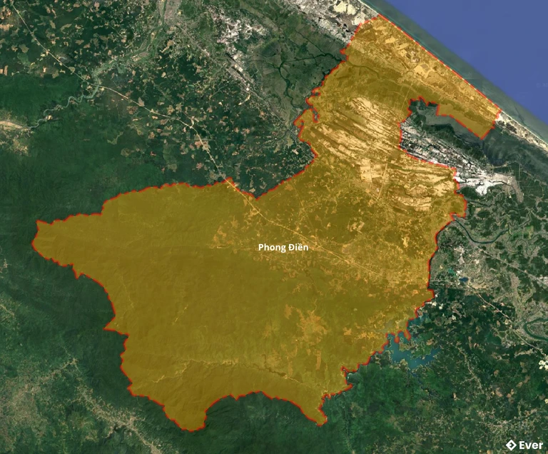 Bản đồ vệ tinh thị xã Phong Điền