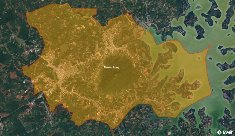 Bản đồ vệ tinh thị xã Phước Long