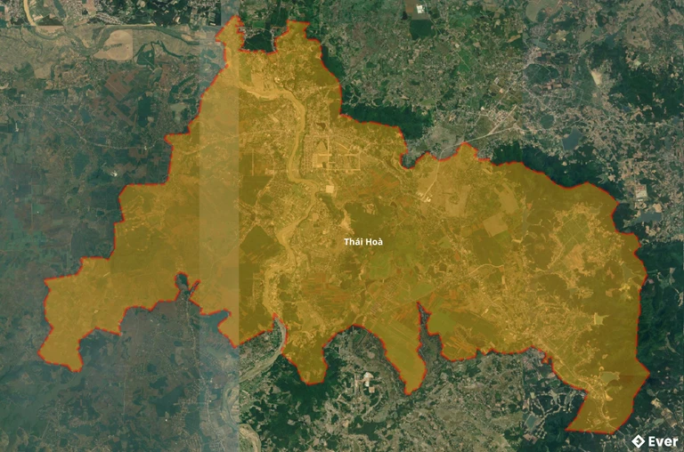 Bản đồ vệ tinh thị xã Thái Hòa