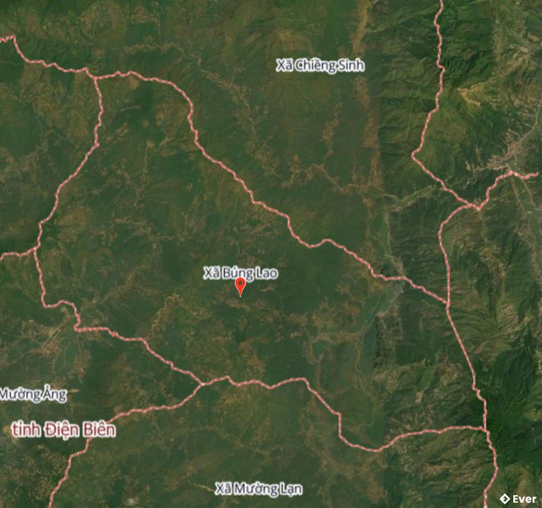 Bản đồ vệ tinh xã Búng Lao