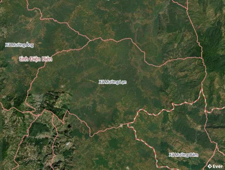 Bản đồ vệ tinh xã Mường Lạn