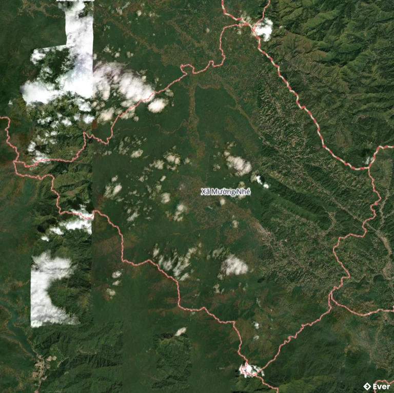 Bản đồ vệ tinh xã Mường Nhé