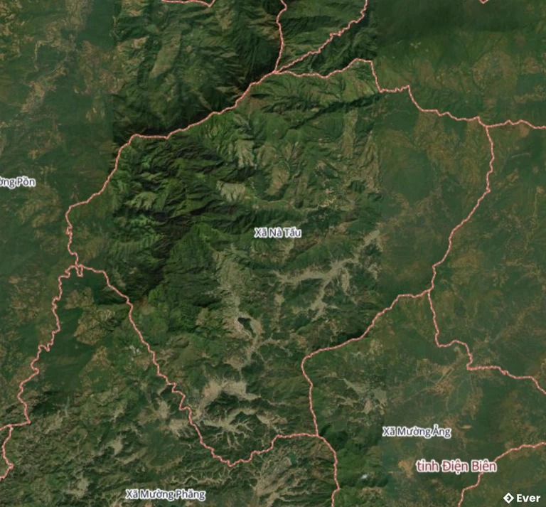 Bản đồ vệ tinh xã Nà Tấu