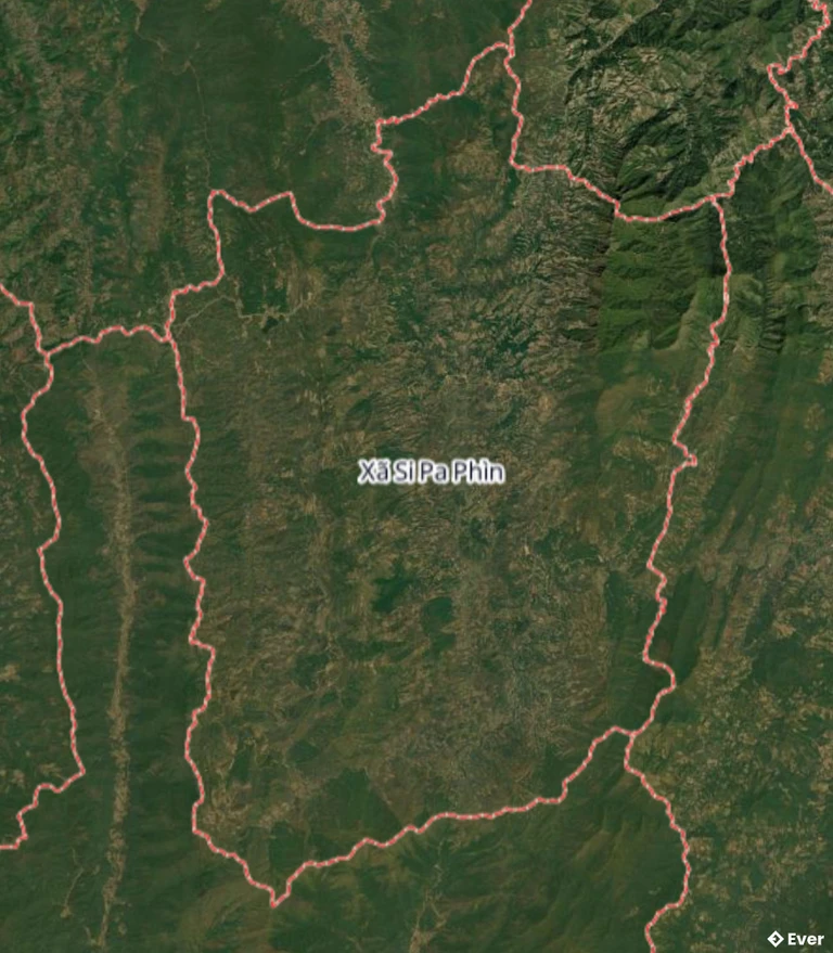 Bản đồ vệ tinh xã Si Pa Phìn