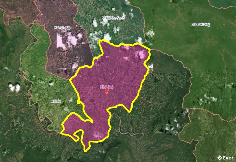 Bản đồ xã A Dơi, Quảng Trị sau sáp nhập