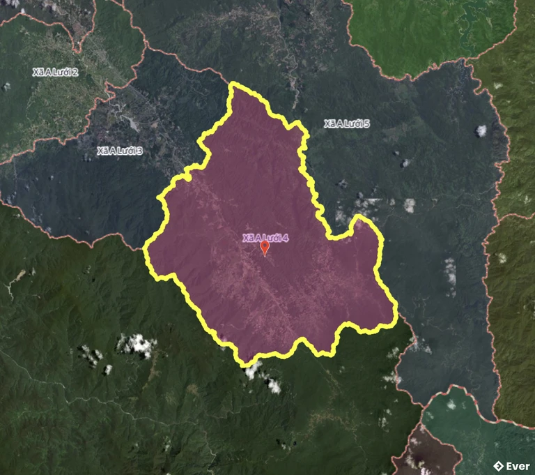 Bản đồ xã A Lưới 4, Huế sau sáp nhập