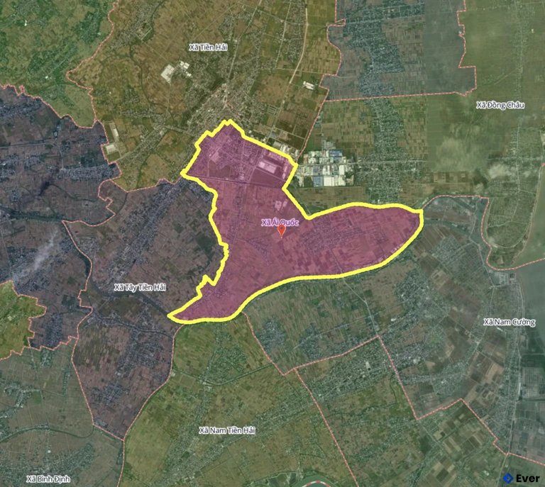 Bản đồ xã Ái Quốc, Hưng Yên sau sáp nhập
