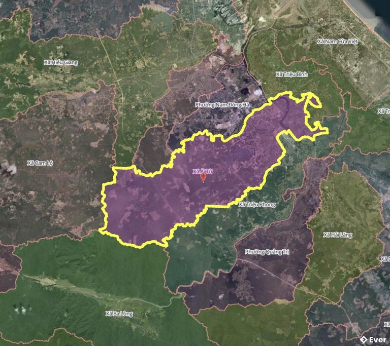 Bản đồ xã Ái Tử, Quảng Trị sau sáp nhập