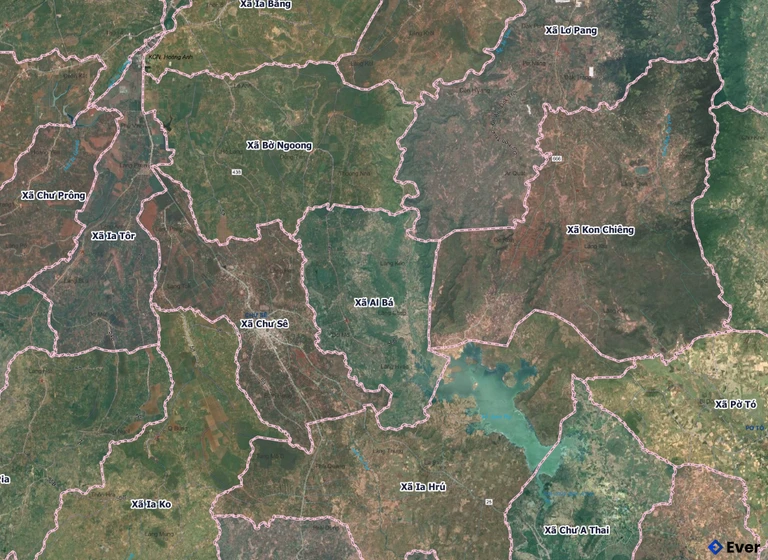 Bản đồ xã Al Bá, Gia Lai sau sáp nhập