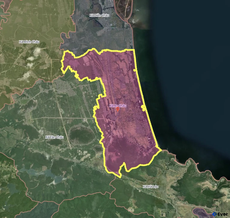 Bản đồ xã An Châu, Nghệ An sau sáp nhập