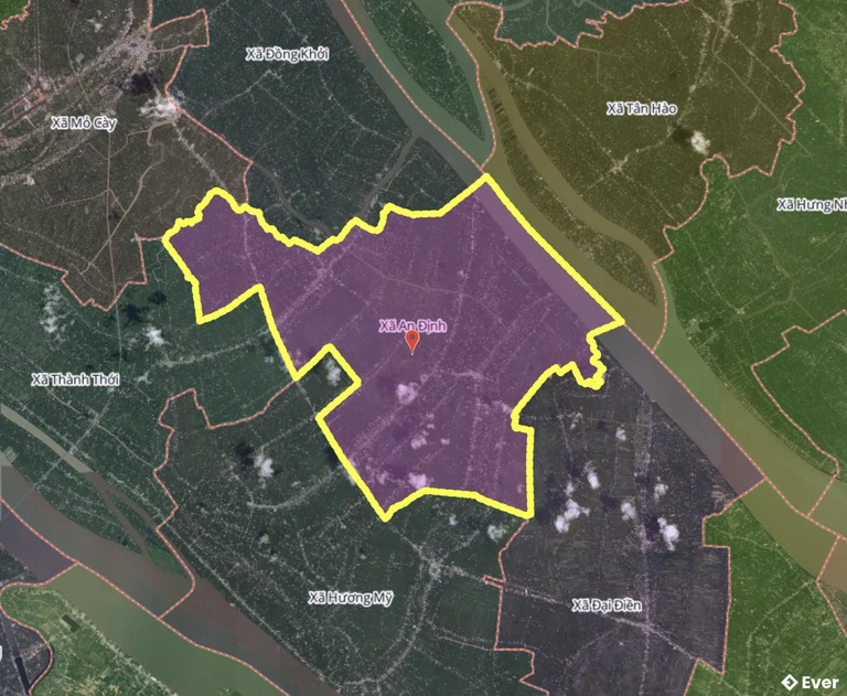 Bản đồ xã An Định, Vĩnh Long sau sáp nhập