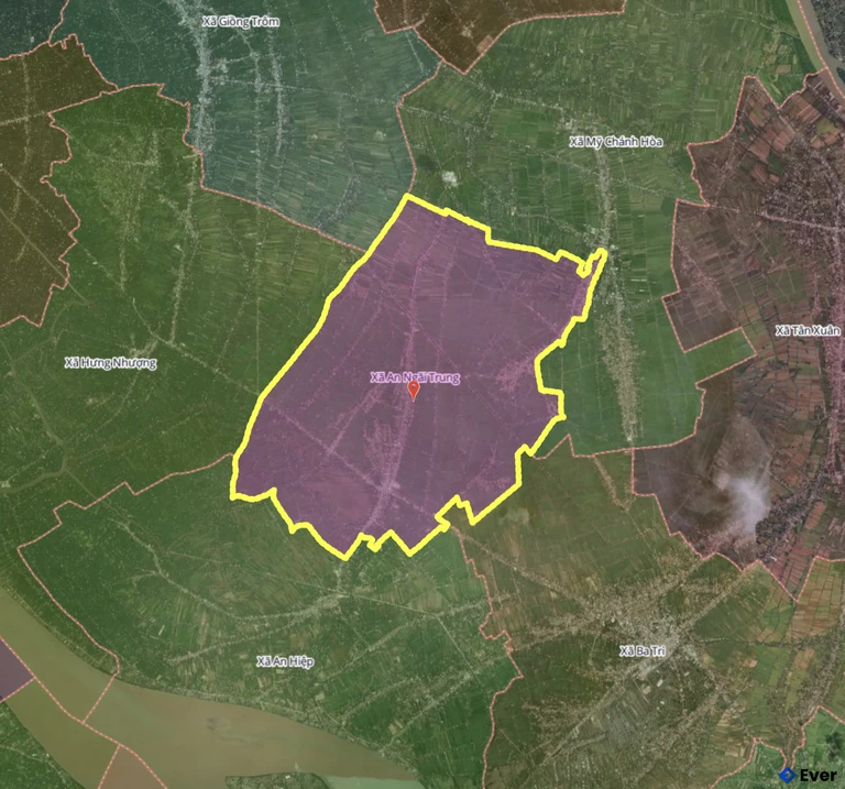 Bản đồ xã An Ngãi Trung, Vĩnh Long sau sáp nhập