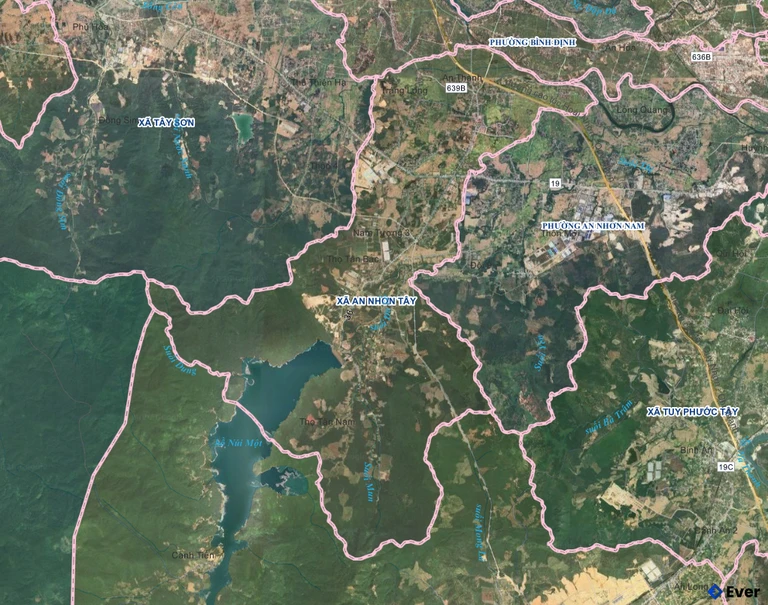 Bản đồ xã An Nhơn Tây, Gia Lai sau sáp nhập