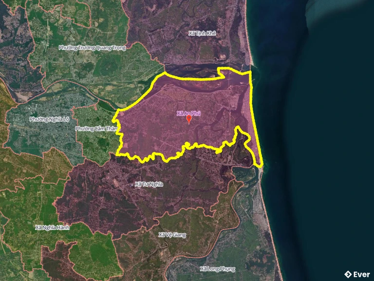 Bản đồ xã An Phú, Quảng Ngãi sau sáp nhập