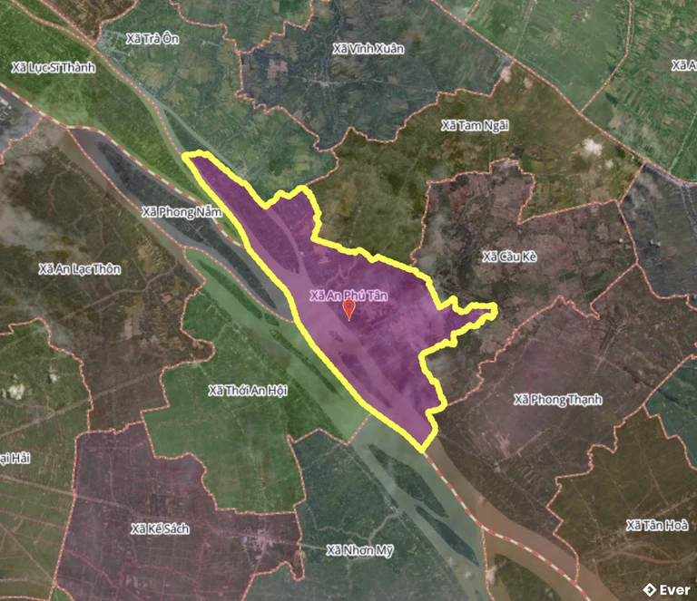 Bản đồ xã An Phú Tân, Vĩnh Long sau sáp nhập