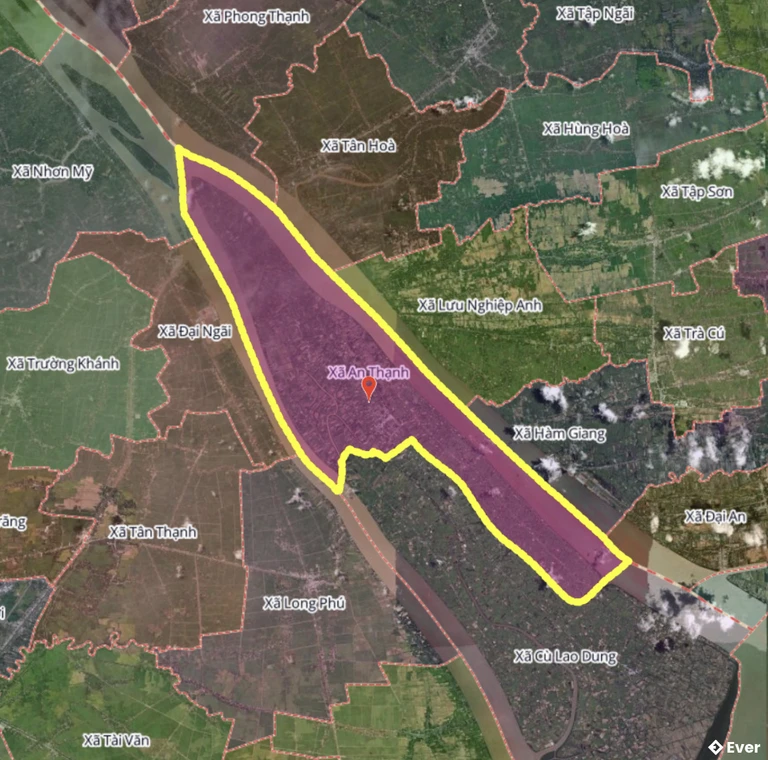 Bản đồ xã An Thạnh, Sóc Trăng sau sáp nhập