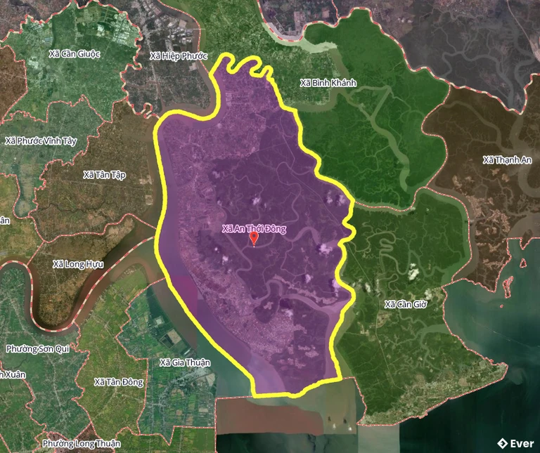 Bản đồ xã An Thới Đông, thành phố Hồ Chí Minh sau sáp nhập