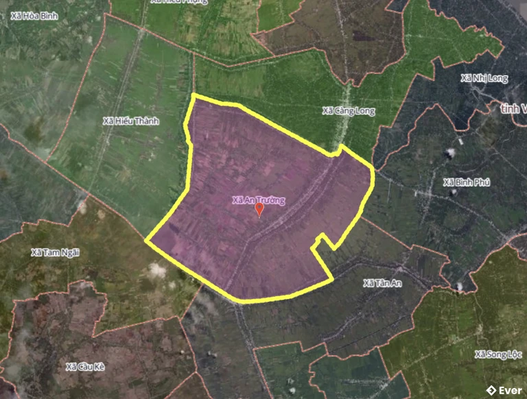 Bản đồ xã An Trường, Vĩnh Long sau sáp nhập