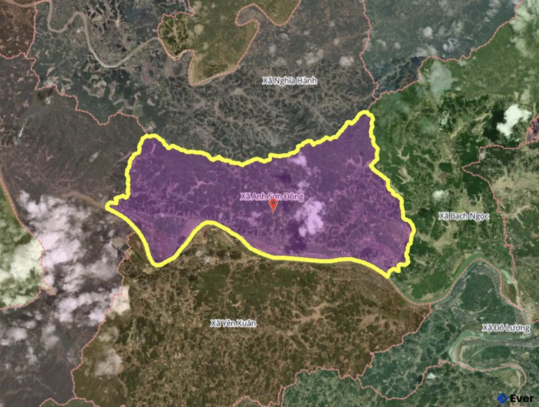 Bản đồ xã Anh Sơn Đông, Nghệ An sau sáp nhập