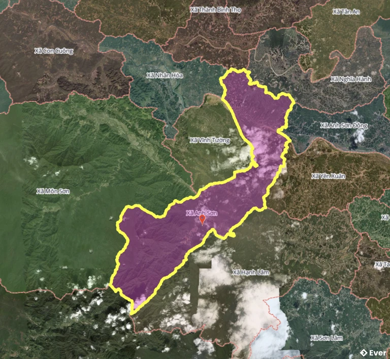 Bản đồ xã Anh Sơn, Nghệ An sau sáp nhập