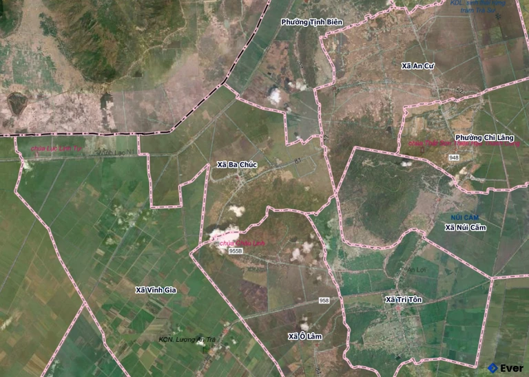 Bản đồ xã Ba Chúc sau sáp nhập