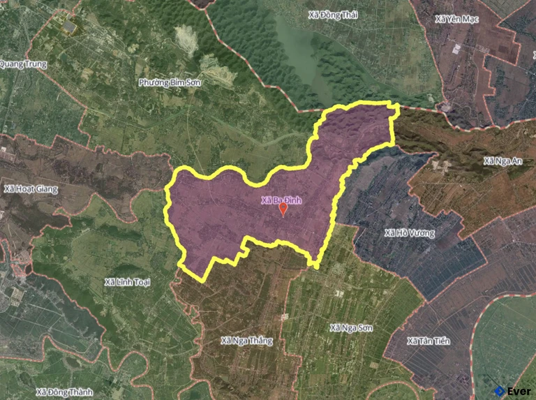 Bản đồ xã Ba Đình, Thanh Hóa sau sáp nhập