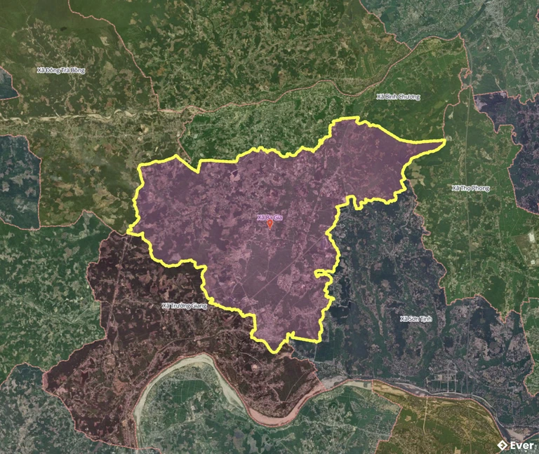 Bản đồ xã Ba Gia, Quảng Ngãi sau sáp nhập