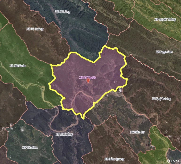 Bản đồ xã Bá Thước, Thanh Hóa sau sáp nhập