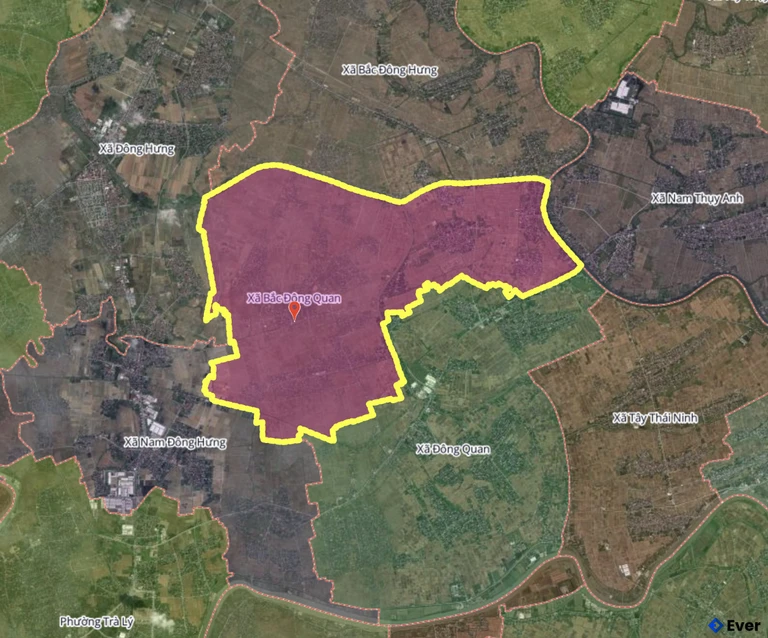 Bản đồ xã Bắc Đông Quan, Hưng Yên sau sáp nhập