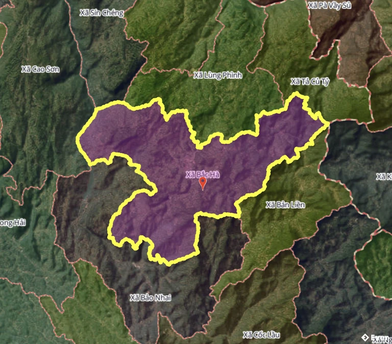Bản đồ xã Bắc Hà, Lào Cai