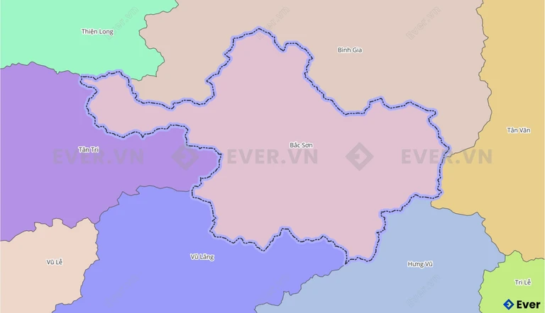 Bản đồ xã Bắc Sơn sau sáp nhập