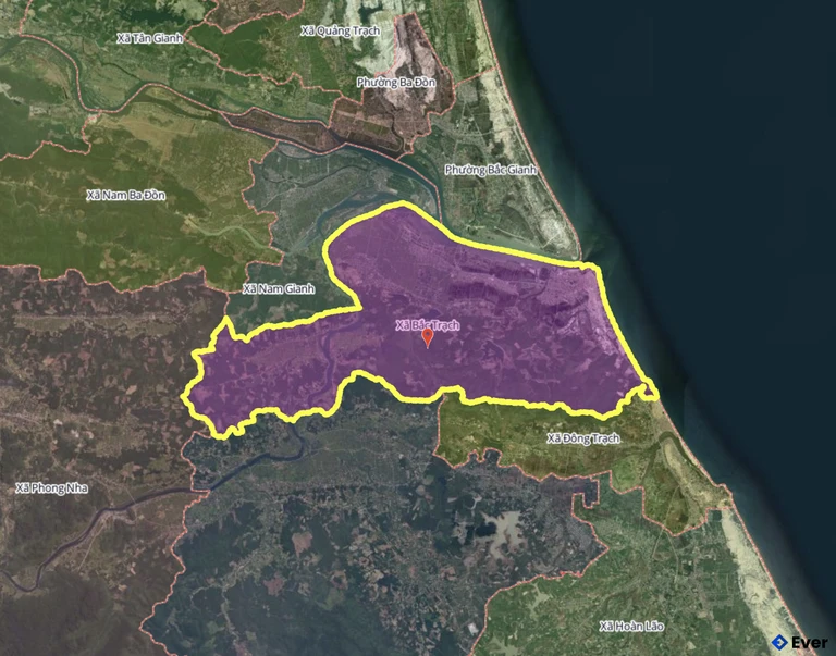 Bản đồ xã Bắc Trạch, Quảng Trị sau sáp nhập