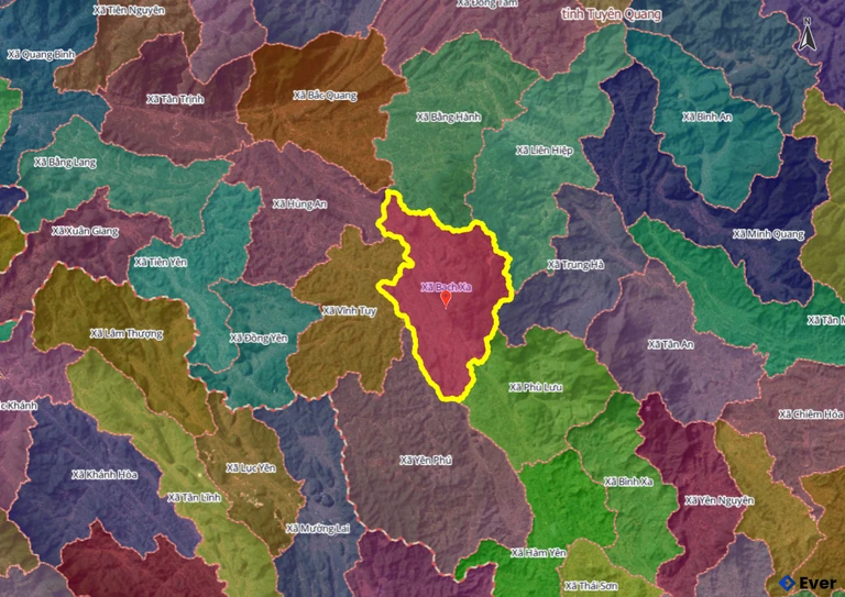 Bản đồ xã Bạch Xa, Tuyên Quang sau sáp nhập