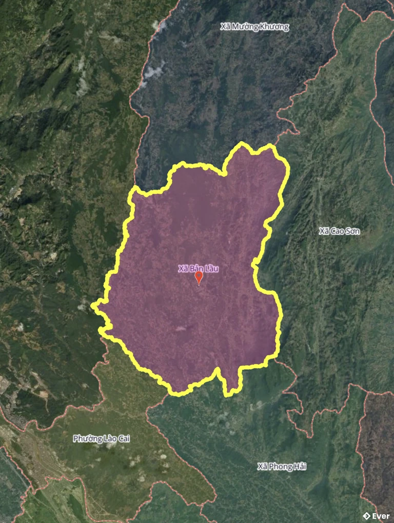 Bản đồ xã Bản Lầu, Lào Cai