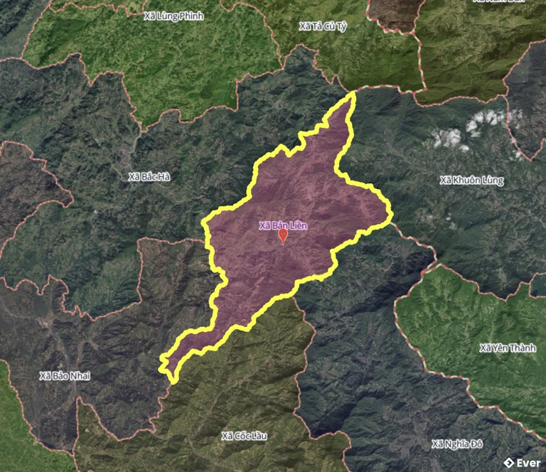 Bản đồ xã Bản Liền, Lào Cai