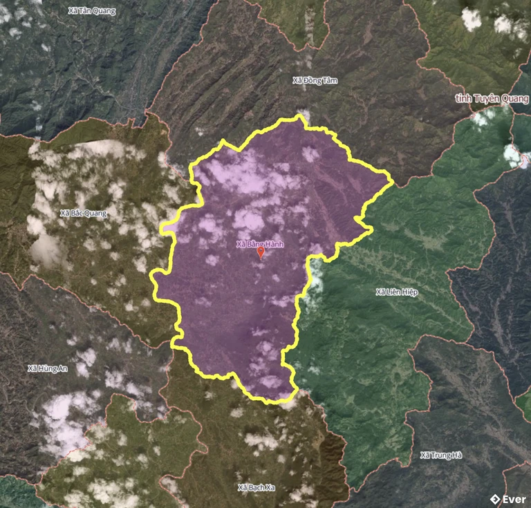 Bản đồ xã Bằng Hành, Tuyên Quang sau sáp nhập