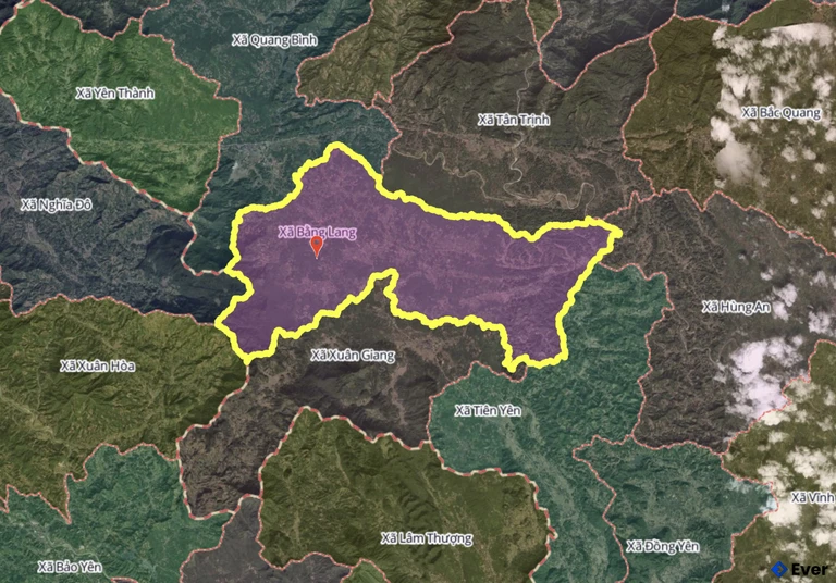 Bản đồ xã Bằng Lang, Tuyên Quang sau sáp nhập