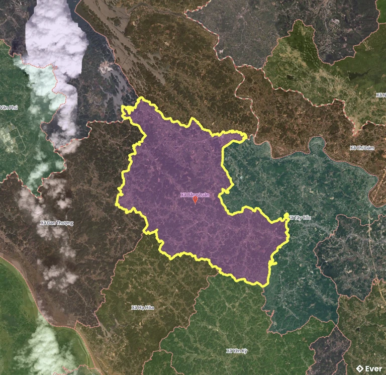 Bản đồ xã Bằng Luân, Phú Thọ sau sáp nhập