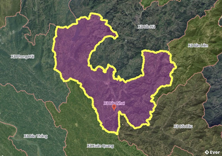 Bản đồ xã Bảo Nhai, Lào Cai