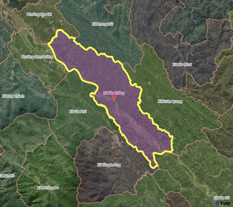 Bản đồ xã Bảo Thắng, Lào Cai sau sáp nhập