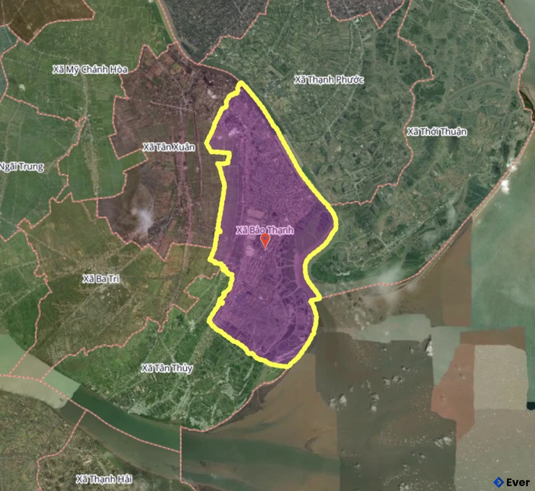 Bản đồ xã Bảo Thạnh, Vĩnh Long sau sáp nhập