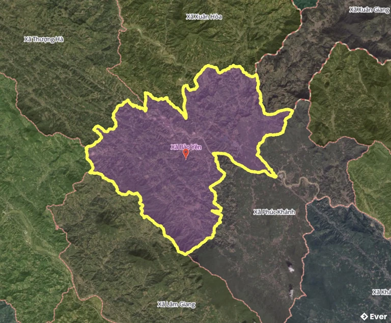 Bản đồ xã Bảo Yên, Lào Cai sau sáp nhập