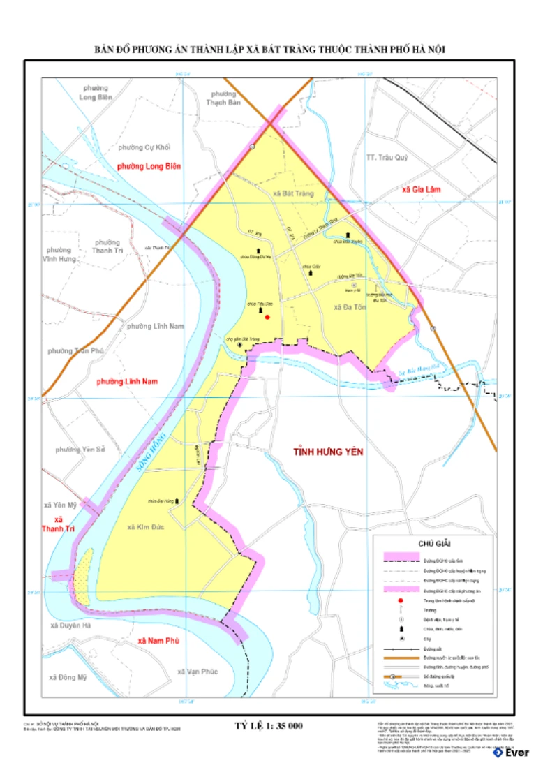 Bản đồ xã Bát Tràng, Hà Nội sau sáp nhập