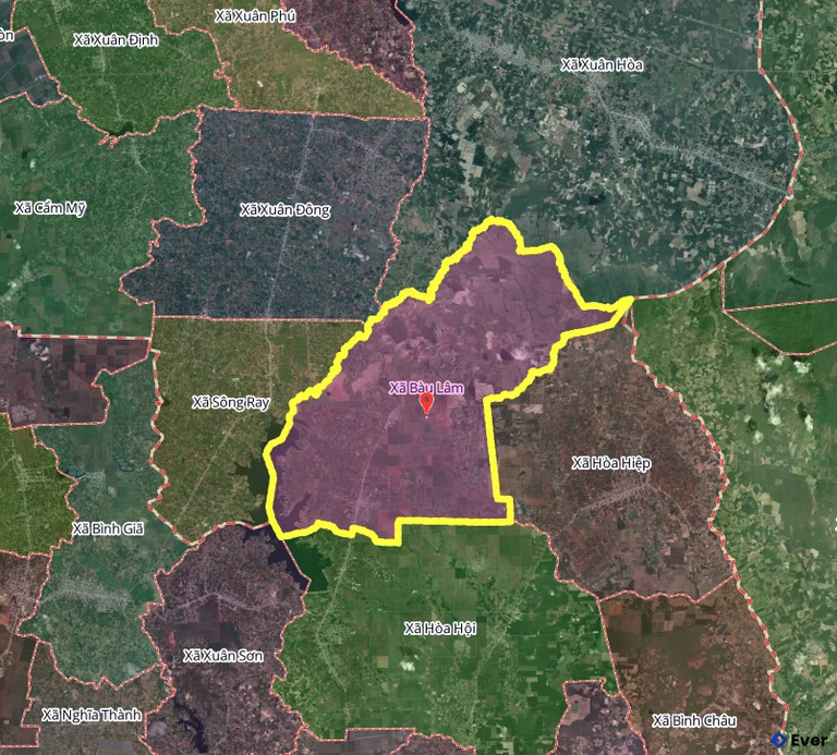 Bản đồ xã Bàu Lâm, thành phố Hồ Chí Minh sau sáp nhập