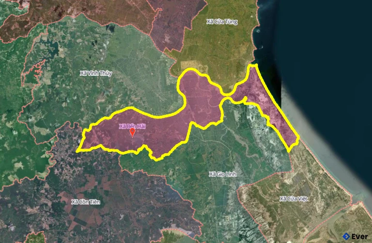 Bản đồ xã Bến Hải, Quảng Trị sau sáp nhập