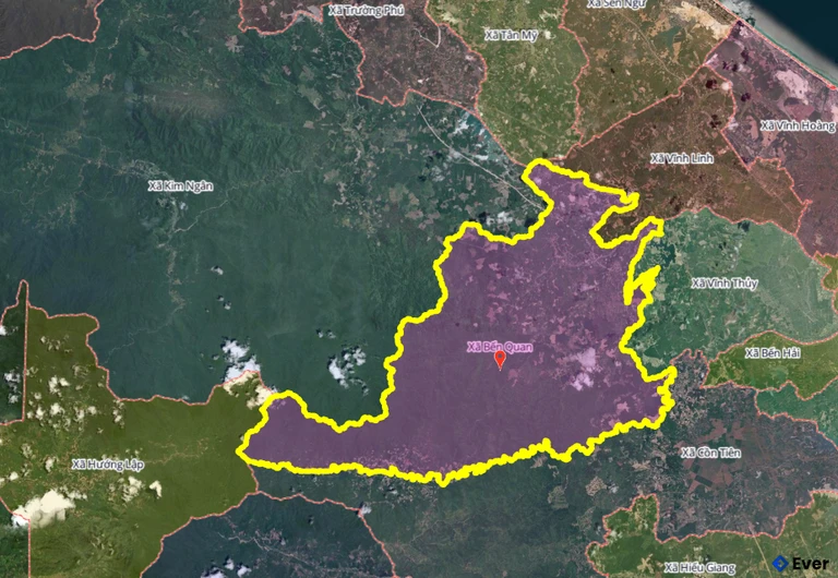 Bản đồ xã Bến Quan, Quảng Trị sau sáp nhập